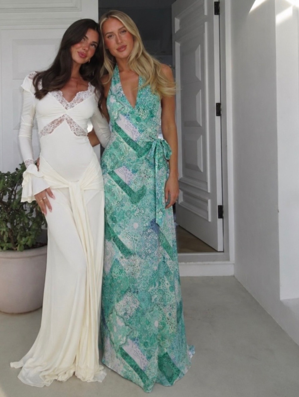 Peppermayo Maxi Dress Green Paisley Halter Wrap